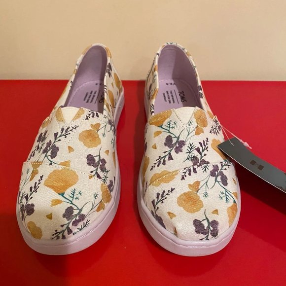 Toms Classic - Natural Locality Floral Print Canvas - Picture 1 of 4